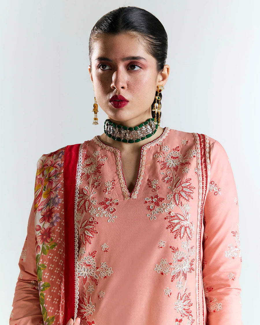 Bahar-Soft pink traditional outfit for festive occasions