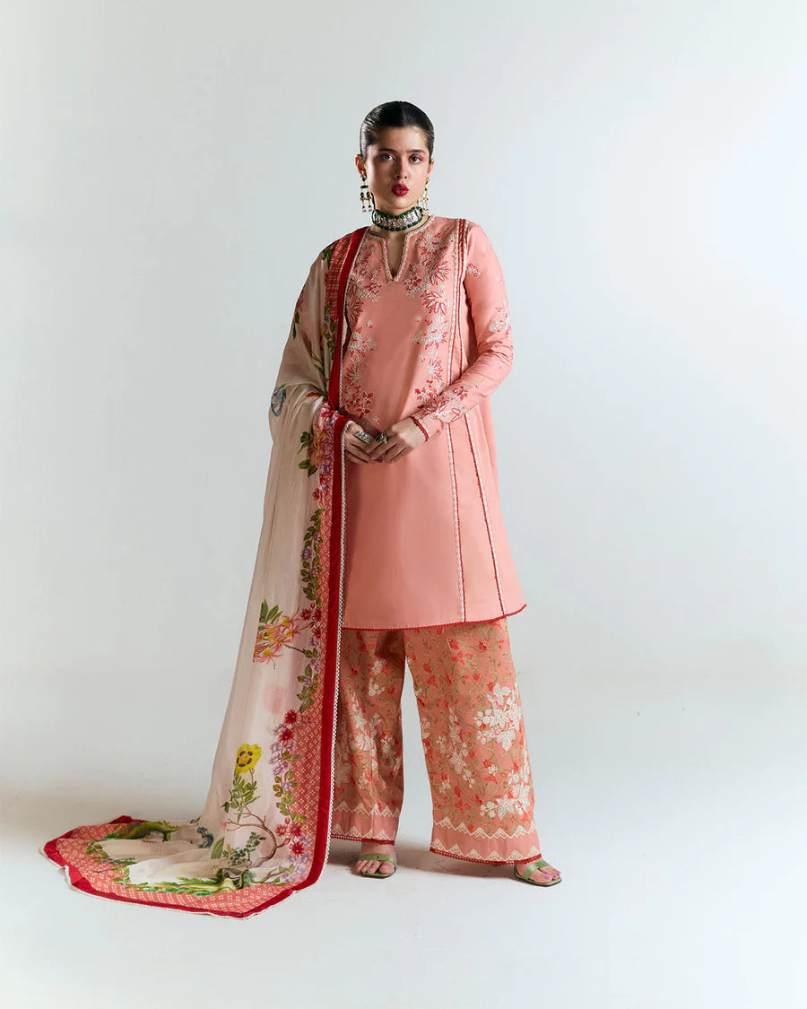 Bahar-Soft pink traditional outfit for festive occasions