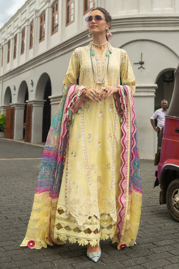 Baneera Annus Abrar buttercup yellow stitched lawn 3PC suit Neroli Luxury Lawn 2026
