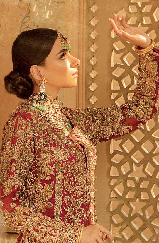 Bani - Enchanting Bridal Lehenga in Pink and Golden
