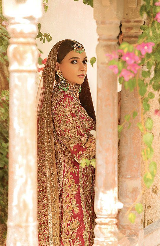 Bani - Enchanting Bridal Lehenga in Pink and Golden