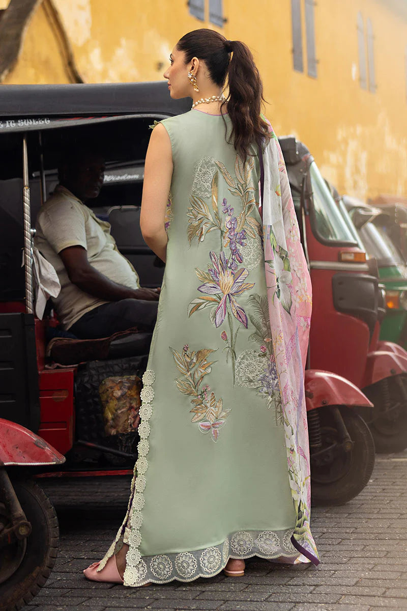 Beaming Drift- Mint  Manaram Luxury lawn Outfit By- Mushq