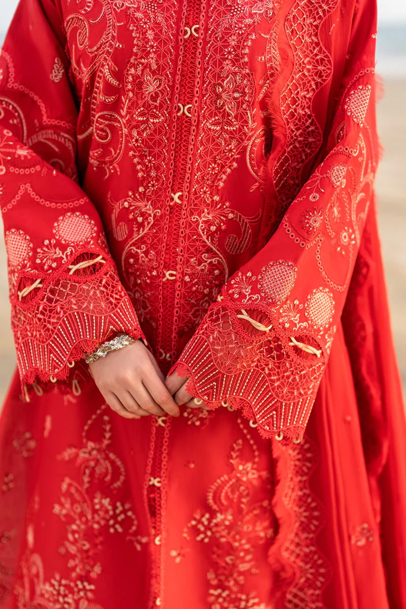 Bella- Pakistani Designer Lawn Outfit By- Qalamkar