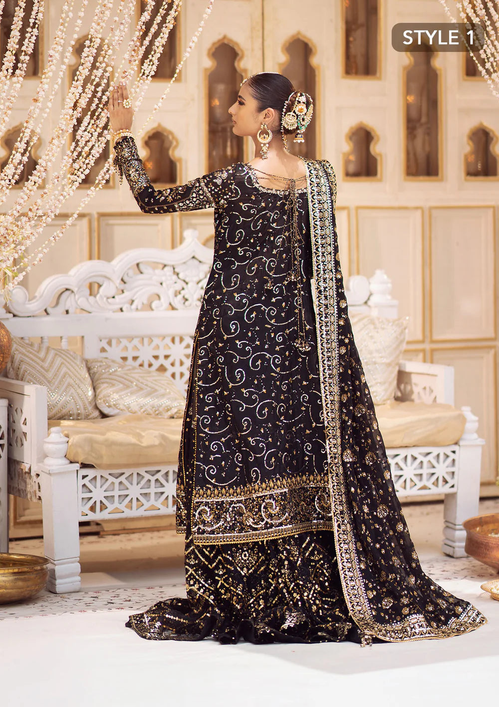 Black - Pakistani Wedding Formal Wear By AIK