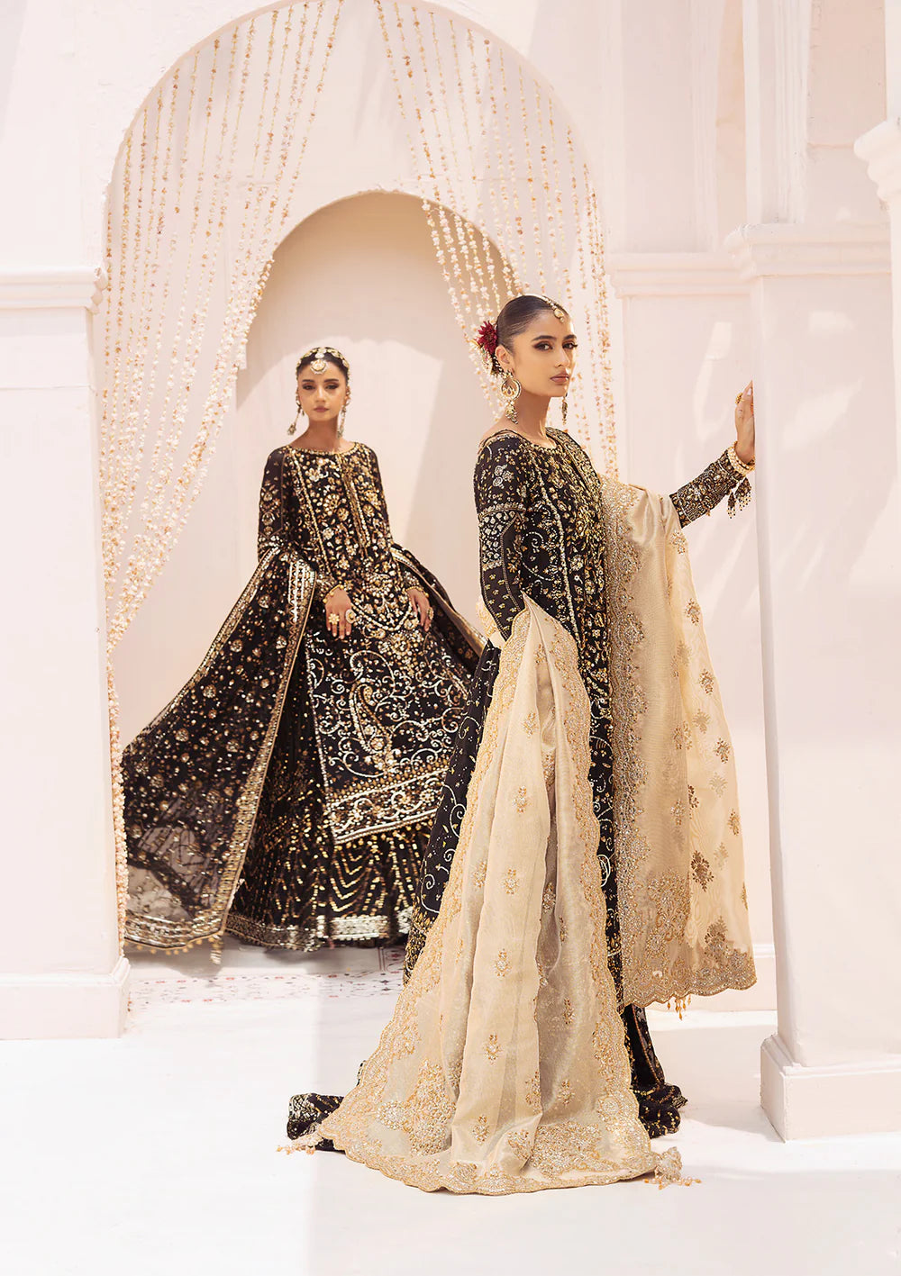 Black - Pakistani Wedding Formal Wear By AIK