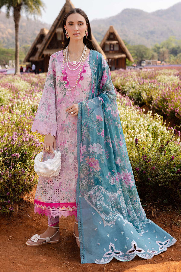 Bloom-01- Baby Pink Embroidered Printed Lawn Suit By- Nureh