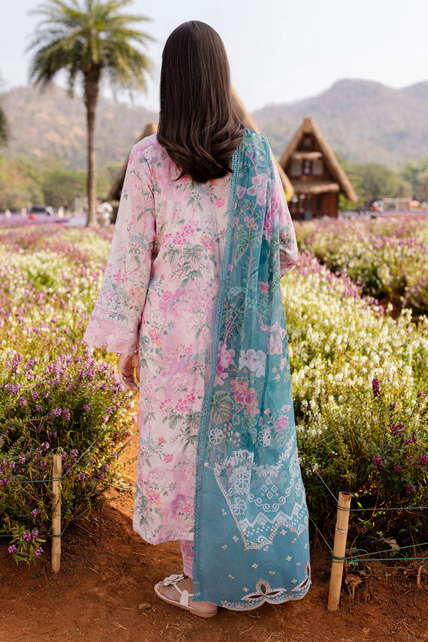 Bloom-01- Baby Pink Embroidered Printed Lawn Suit By- Nureh