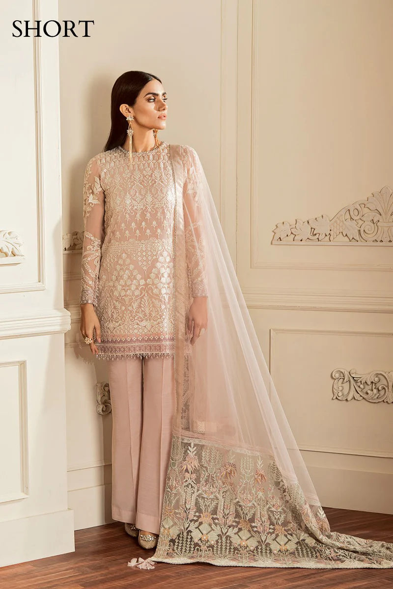 CH05-09 Baroque Blush Pink Chantelle Stitched Embroidered Chiffon Suit with Net Dupatta – Shop Online at Pakistanimoda