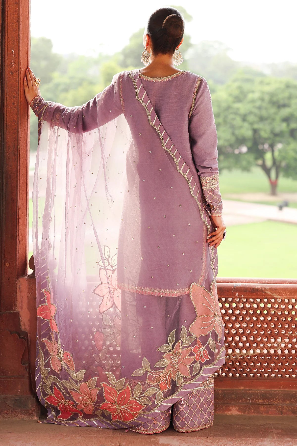 Charizma CMA-5-064 Mi-Amor purple raw silk embroidered outfit – Pakistanimoda.