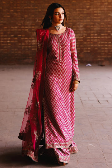 Charizma CMA-5-115A Fumes black chiffon embroidered 3PC suit