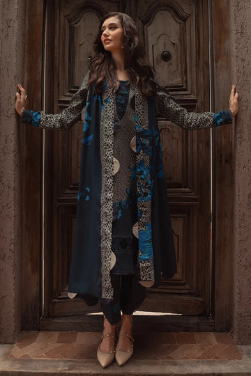Buy CPW5-02 Charizma Navy Blue Printed Linen Stitched Outfit Online Pakistanimoda