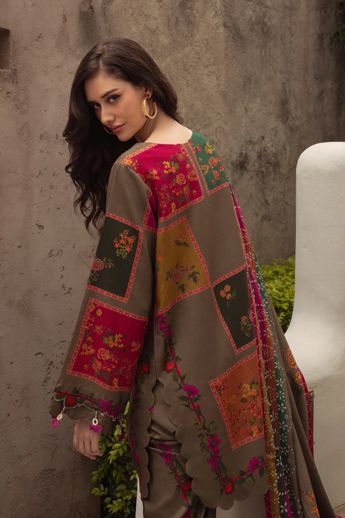 CPW5-03 Charizma Brown Printed Linen Stitched 3PC Suit Winter 2025 at Pakistanimoda.com