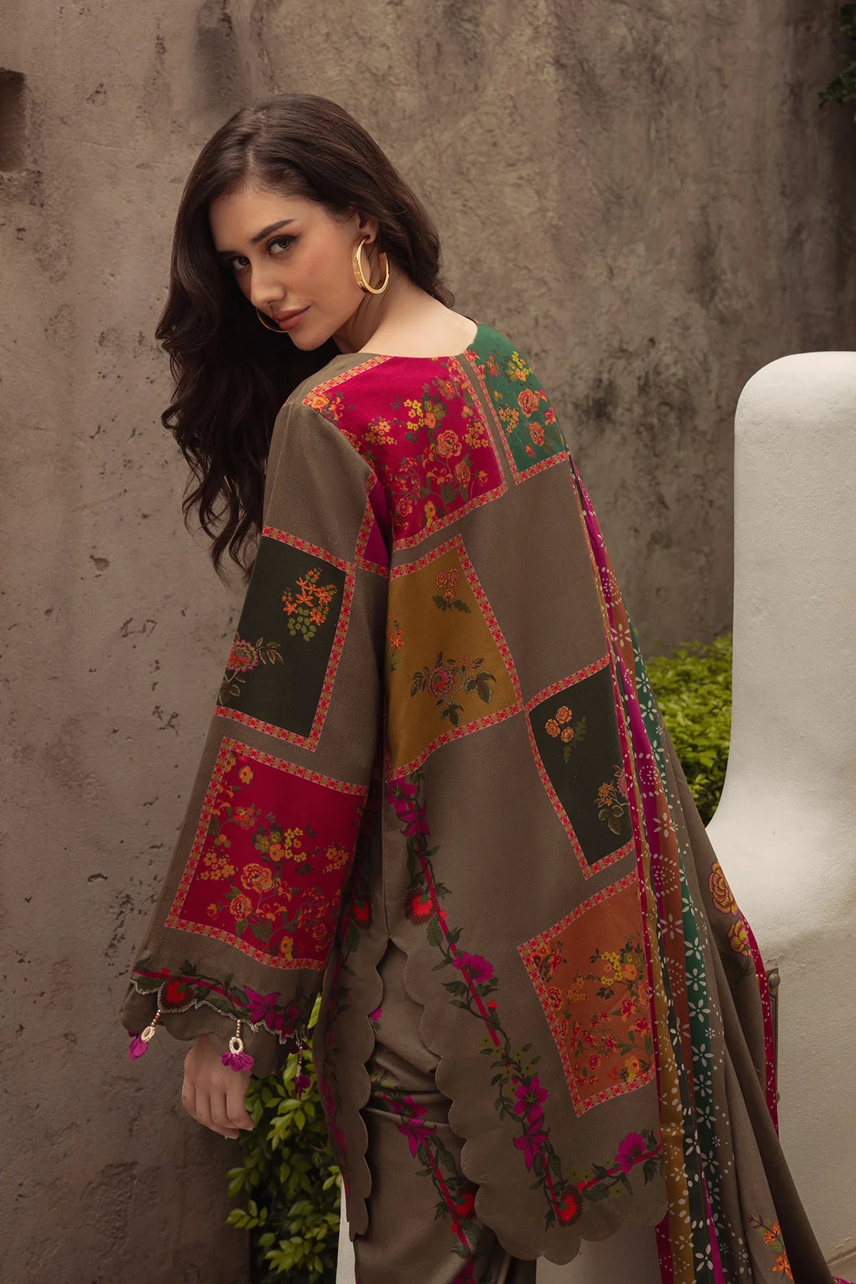 CPW5-03 Charizma Brown Printed Linen Stitched 3PC Suit Winter 2025 at Pakistanimoda.com
