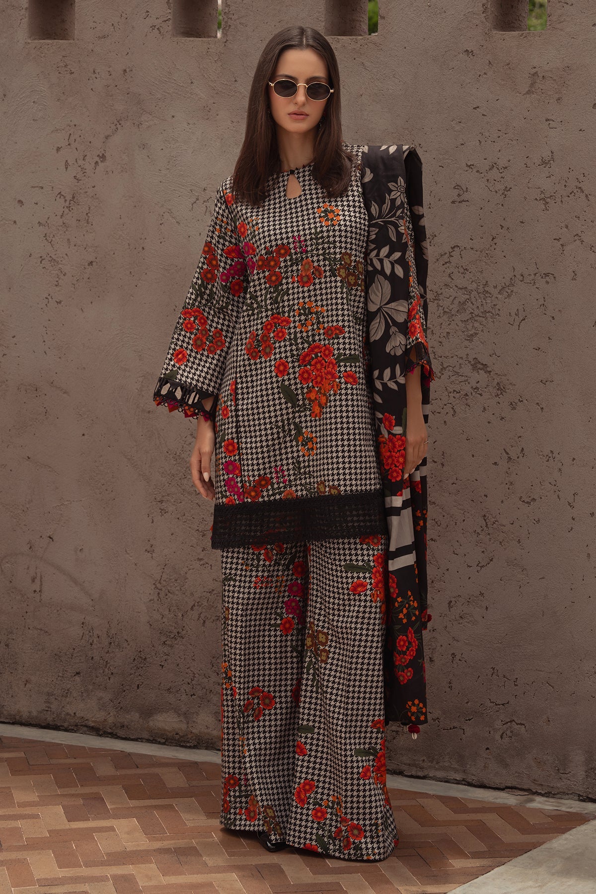 CPW5-04 Charizma Black & White Printed Linen Stitched 3PC Suit Winter 2025 at Pakistanimoda.com