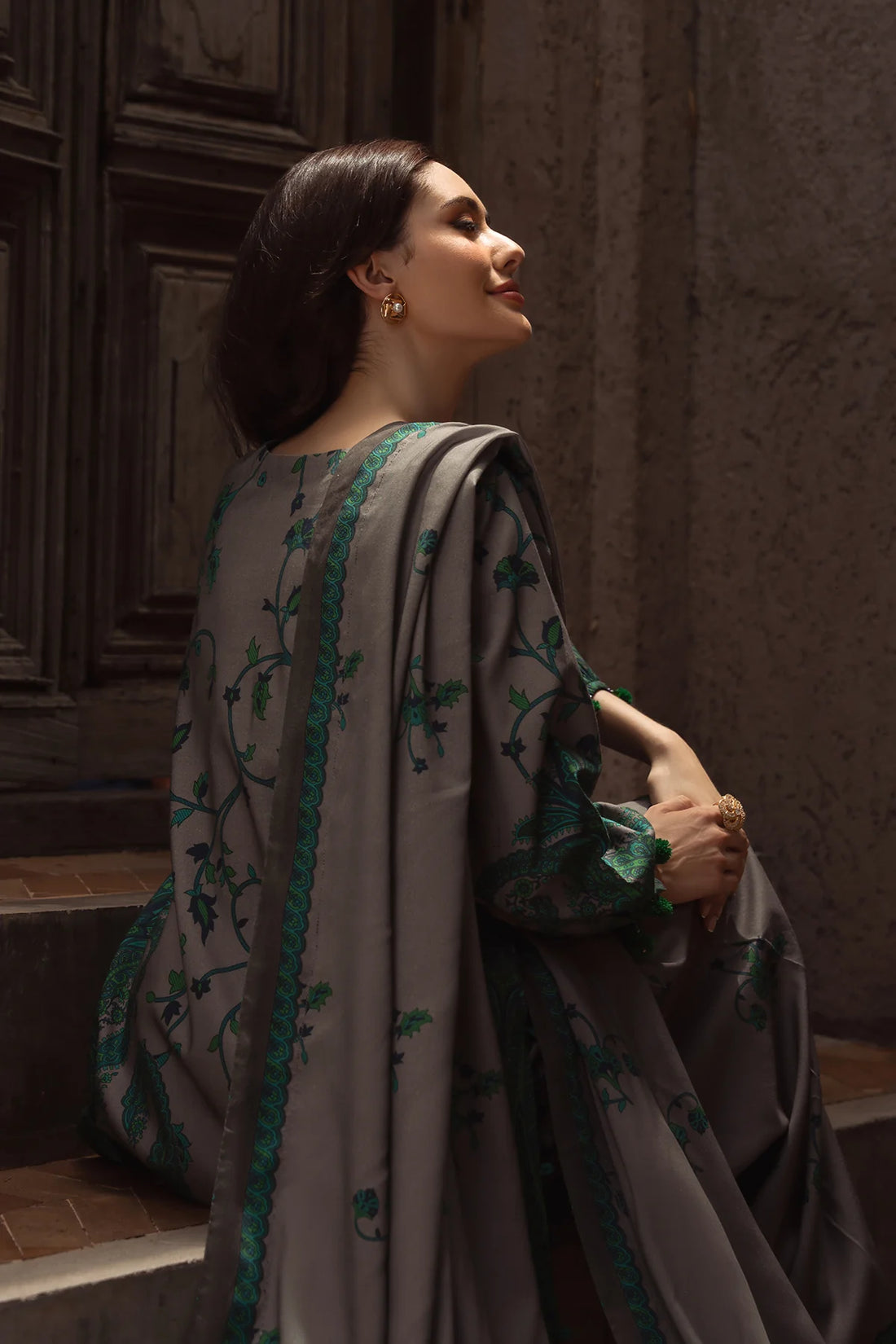 CPW5-07 Charizma Grey Printed Linen Stitched 3PC Suit Winter 2025 at Pakistanimoda.com