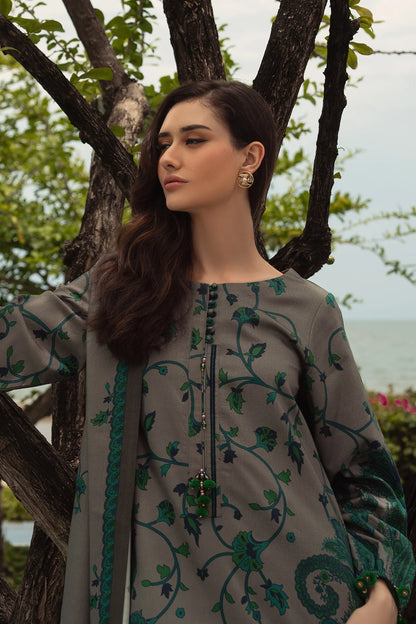 CPW5-07 Charizma Grey Printed Linen Stitched 3PC Suit Winter 2025 at Pakistanimoda.com