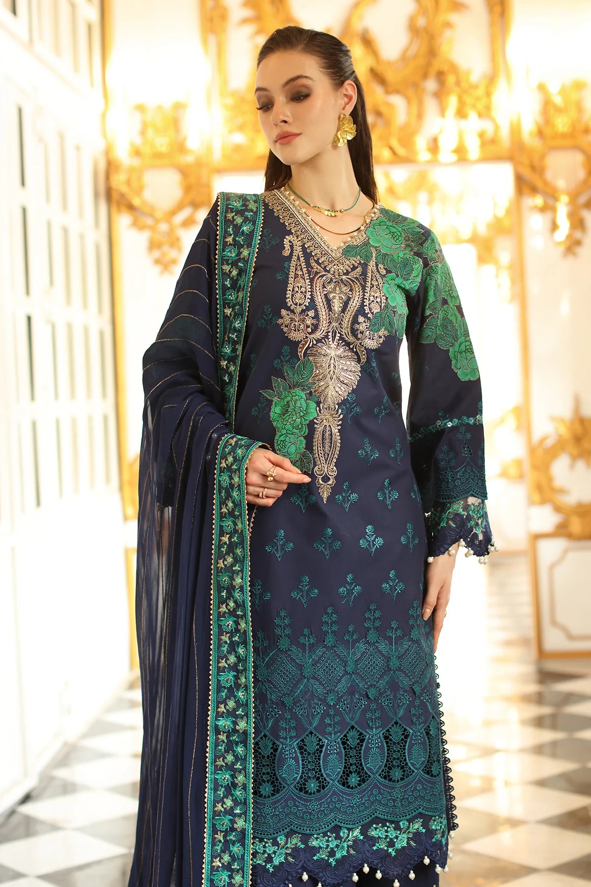 CT5-08 -Premium Chiffli Lawn Shalwar Kameez '25 By-Charizma