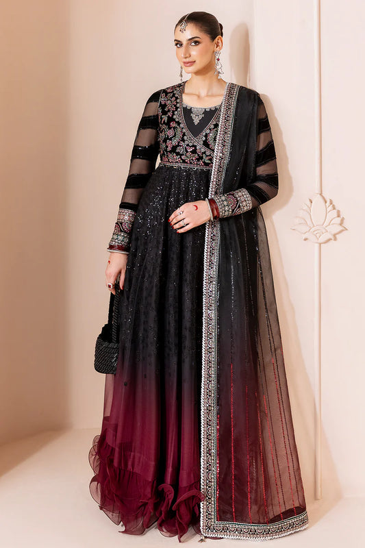 CVF-D-10 Jazmin Black Velvet Embroidered Anarkali Formal Stitched Dress with Organza Dupatta – Shop at Pakistanimoda.com