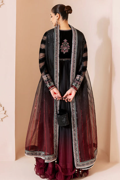 CVF-D-10 Jazmin Black Velvet Embroidered Anarkali Formal Stitched Dress with Organza Dupatta – Shop at Pakistanimoda.com