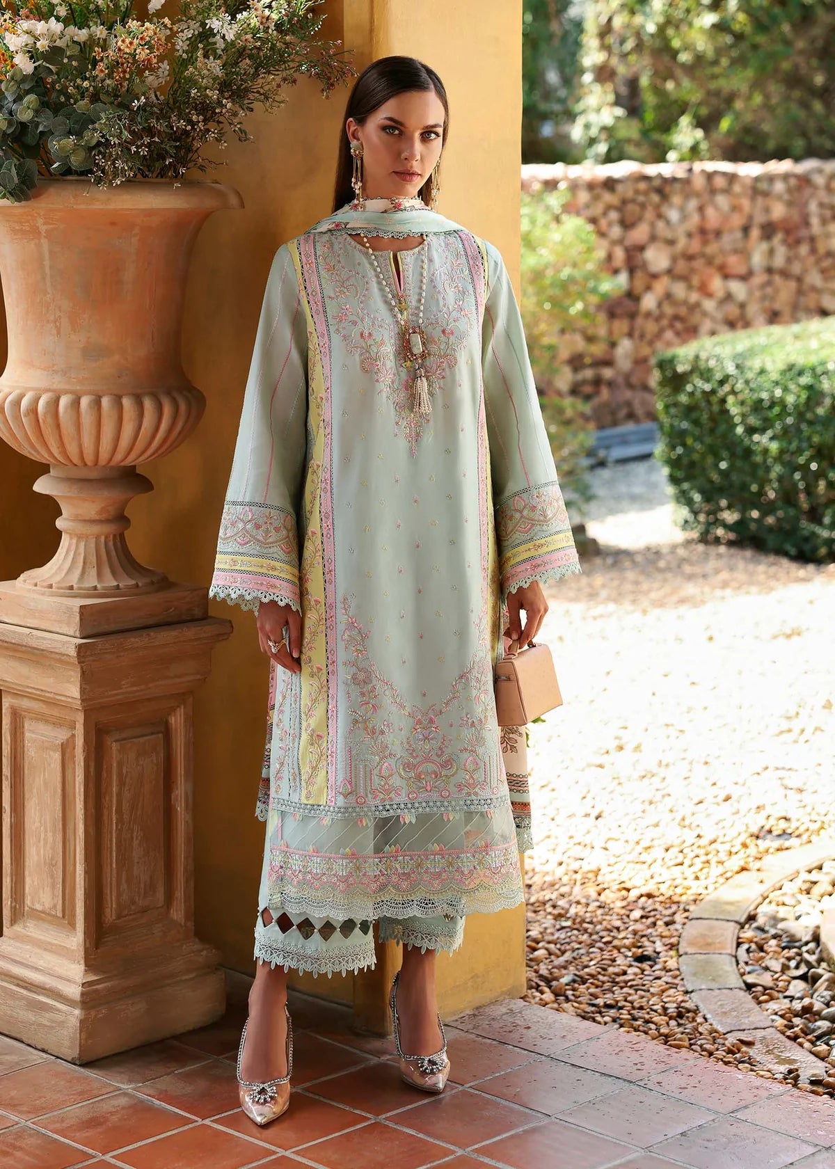Camila- Powder Blue Zaina Lawn Collection 2025 By- Kanwal Malik