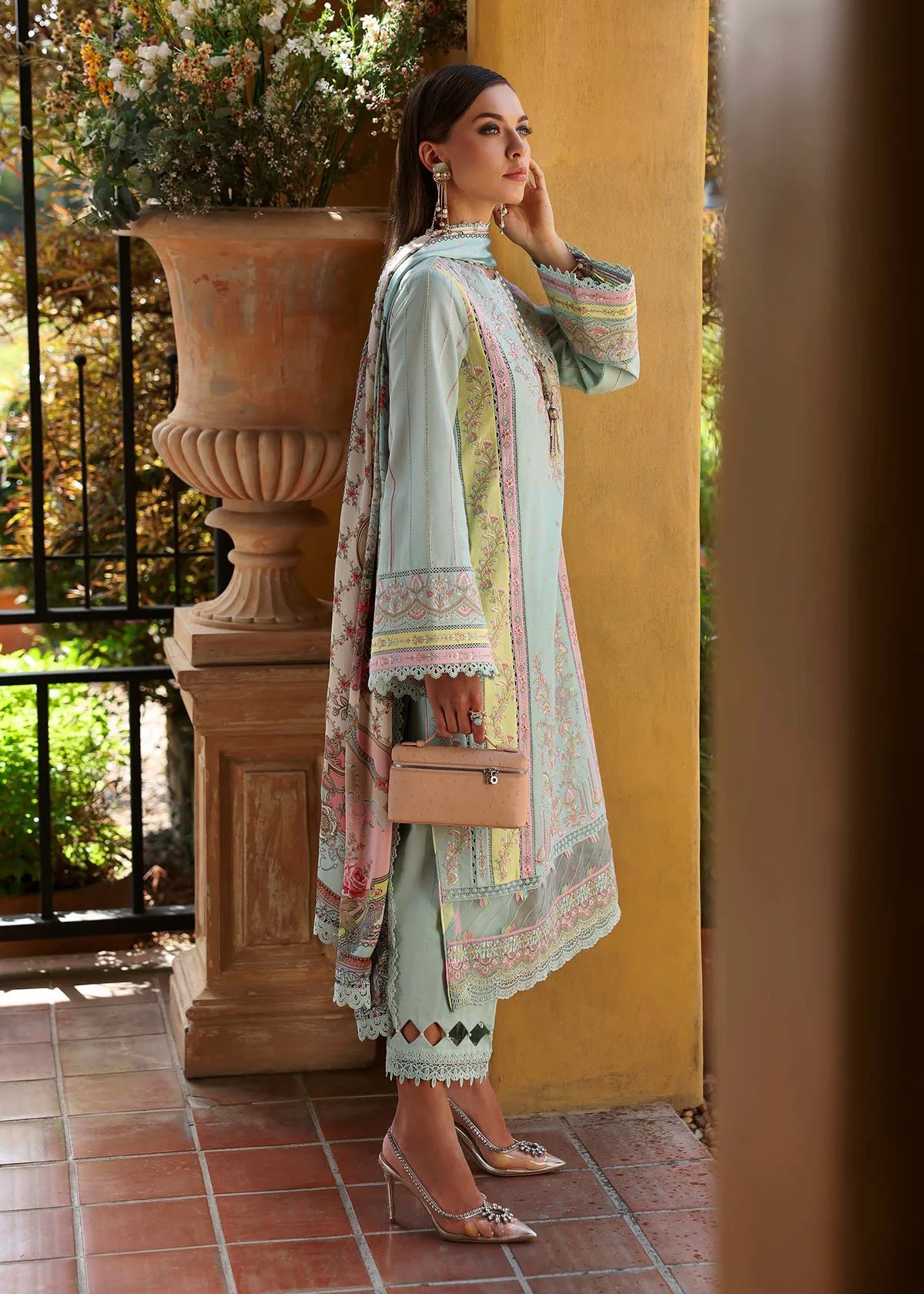 Camila- Powder Blue Zaina Lawn Collection 2025 By- Kanwal Malik