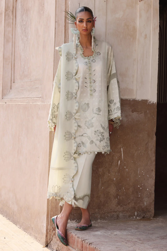 Celestine 05-A- Introducing Whispers of Moonlight Lawn Suit By-Elan