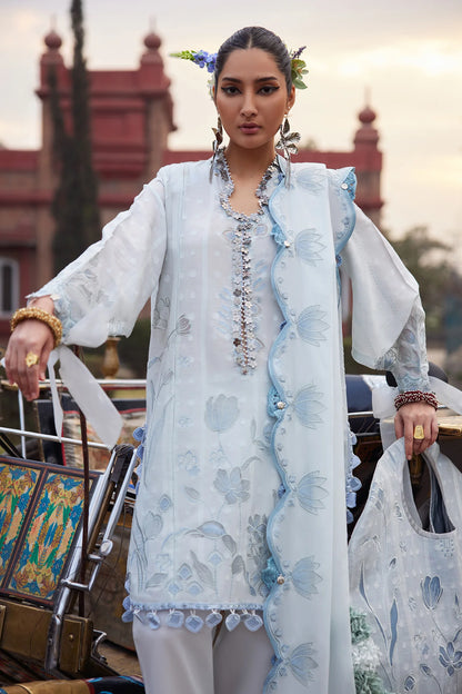 Celestine 05-B- A Serenade of Powder Blue Lawn Ensemble By-Elan