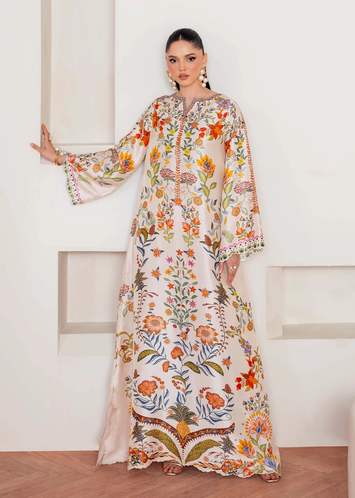 Celia-Sophisticated raw silk look for daywear or Eid by-Kanwal Malik