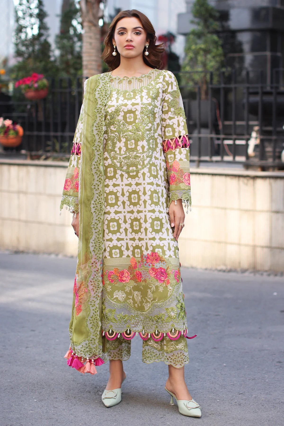 Charizma Stitched Lawn Suit CC5-27 – Sage Green 3PC