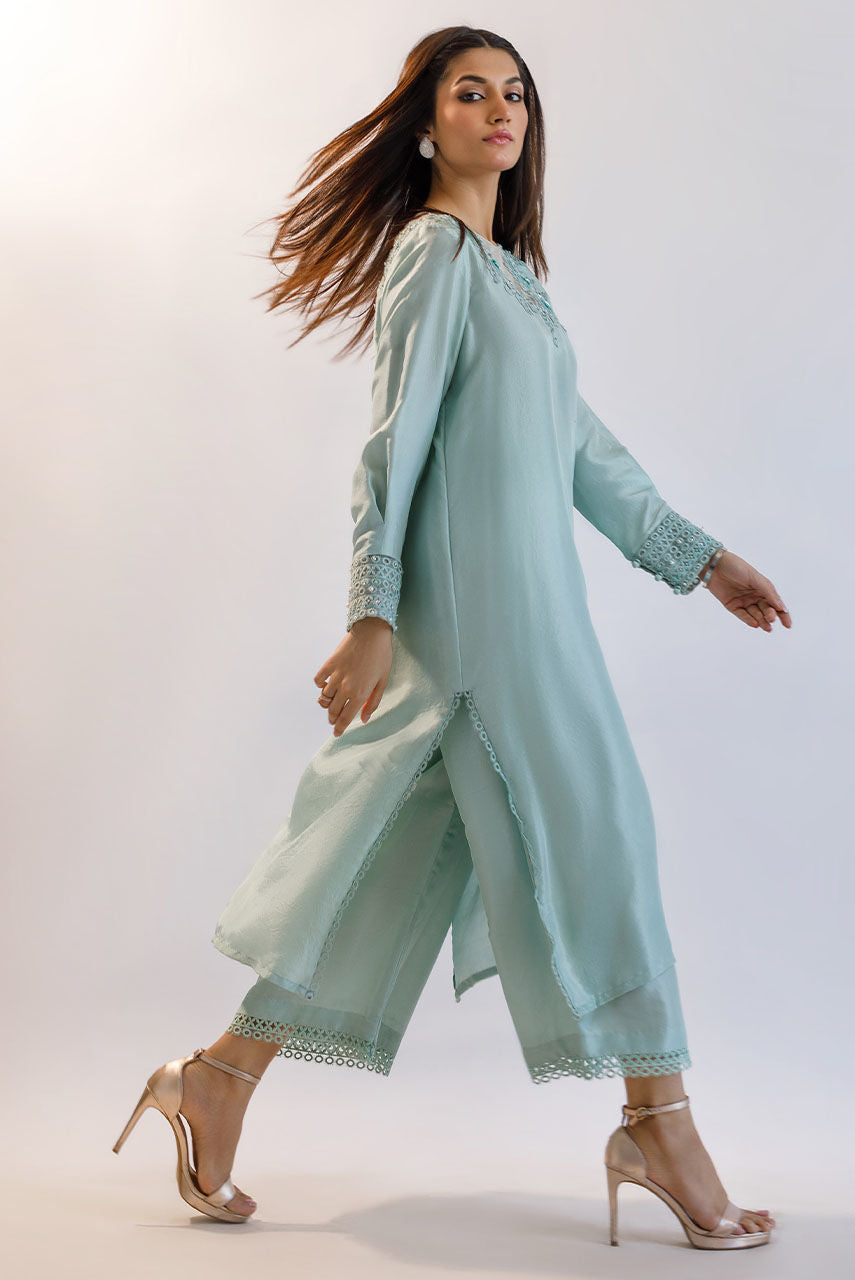 Clara - Raw Silk Trouser Shirt