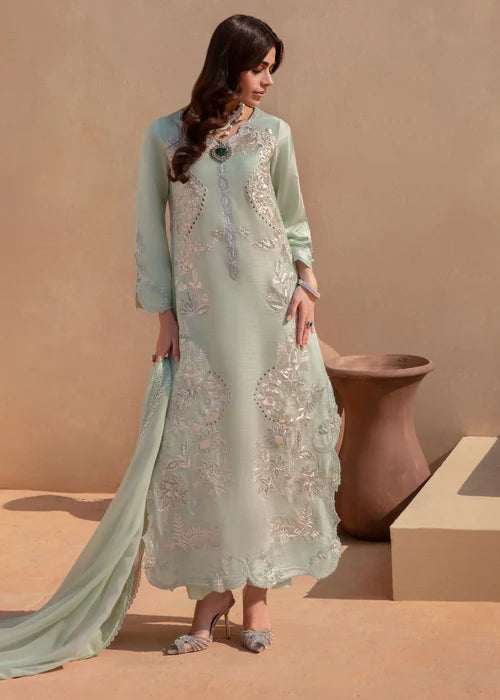 Cleo- Mint Green Kurta Set for Women By- Saira Shakira
