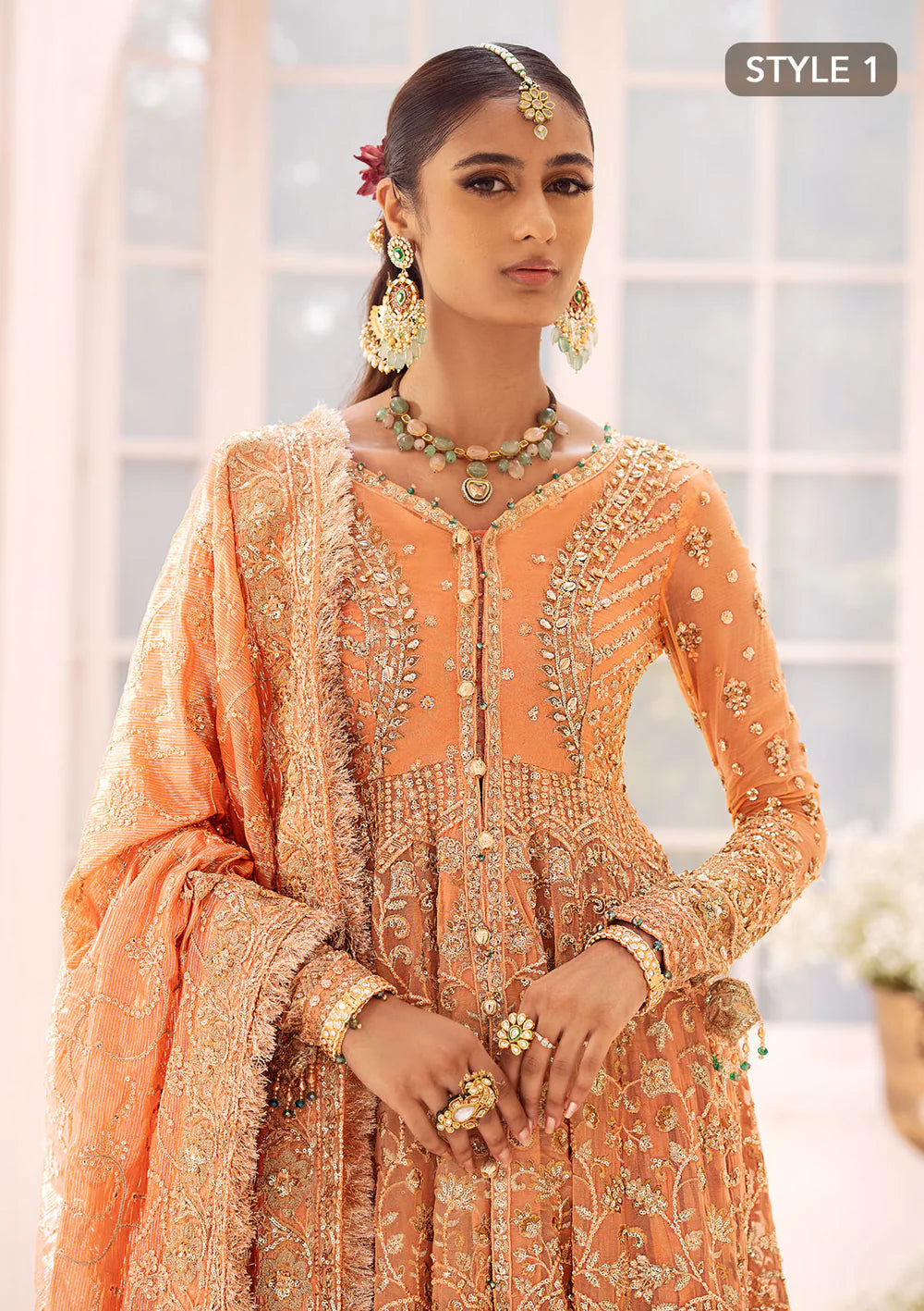 Coral Dream - Pakistani Wedding Formal Wear By AIK