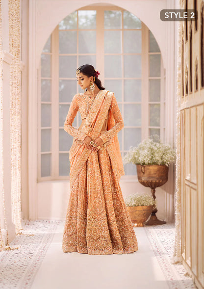 Coral Dream - Pakistani Wedding Formal Wear By AIK