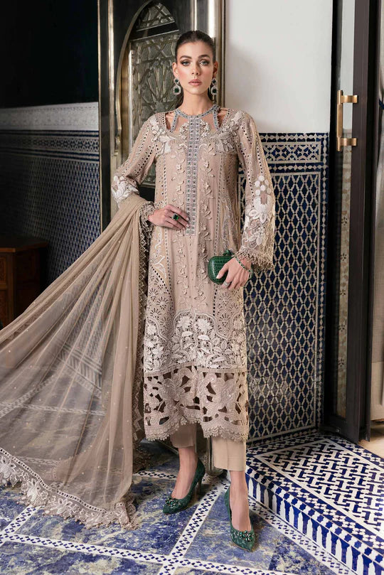 D-2502-A- Embroidered  Lawn Suit By- Maria B