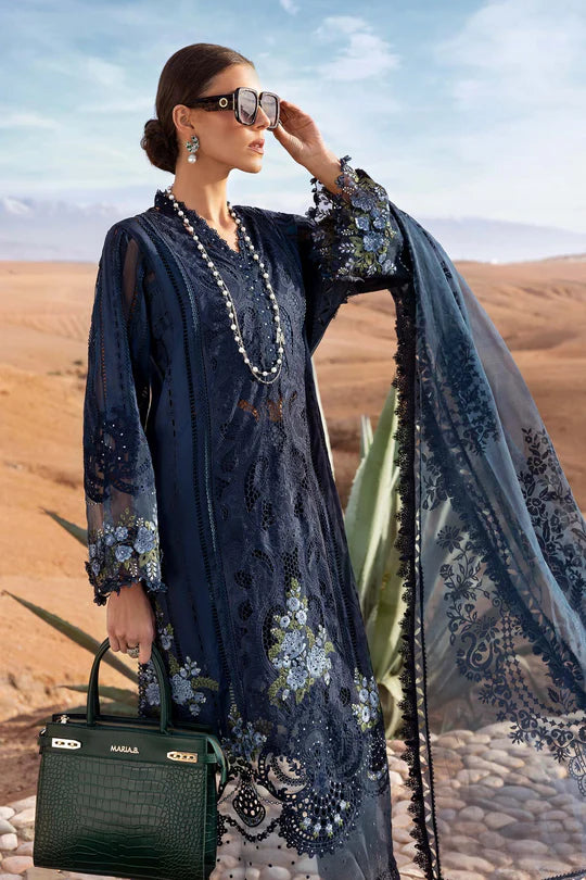 D-2504-B- Embroidered  Lawn Suit By- Maria B