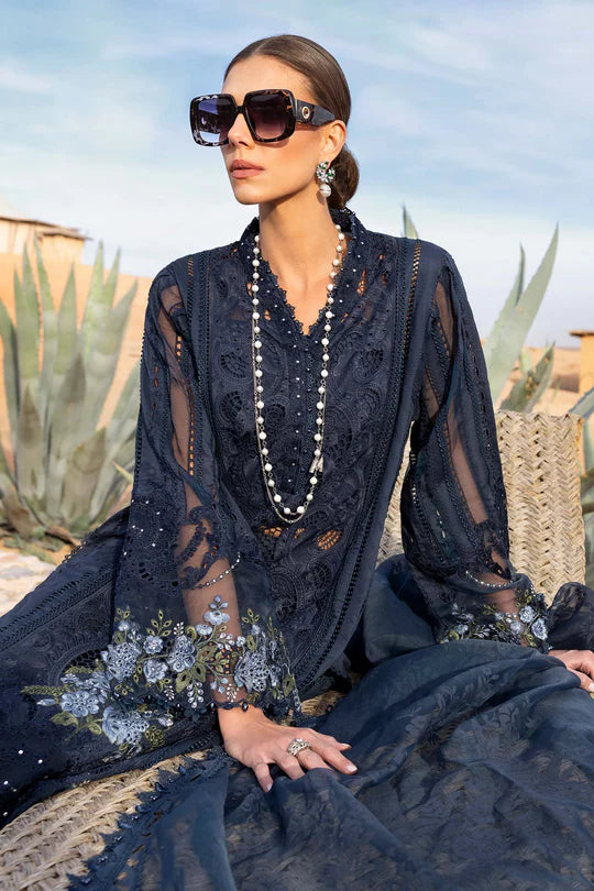 D-2504-B- Embroidered  Lawn Suit By- Maria B