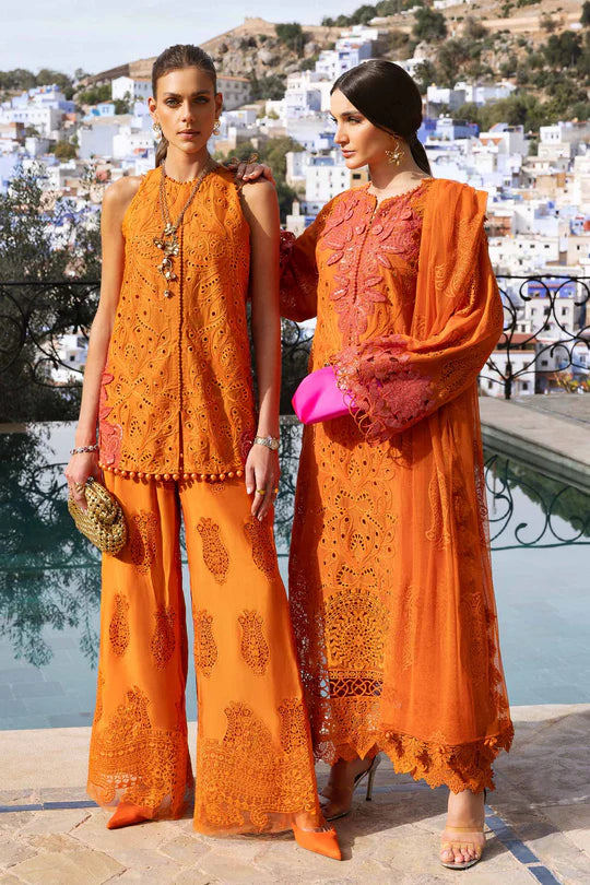 D-2505-B Embroidered Paper Cotton Suit By- Maria B