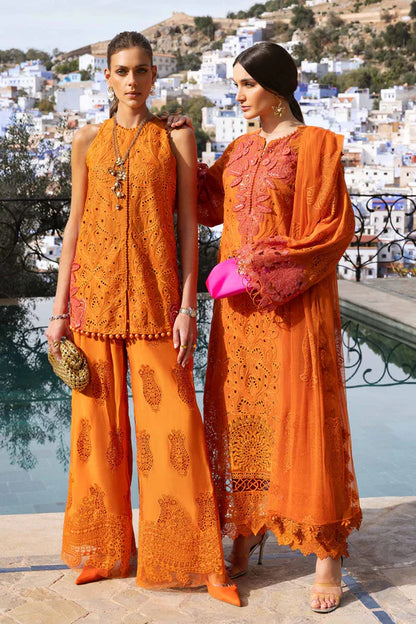 D-2505-B Embroidered Paper Cotton Suit By- Maria B