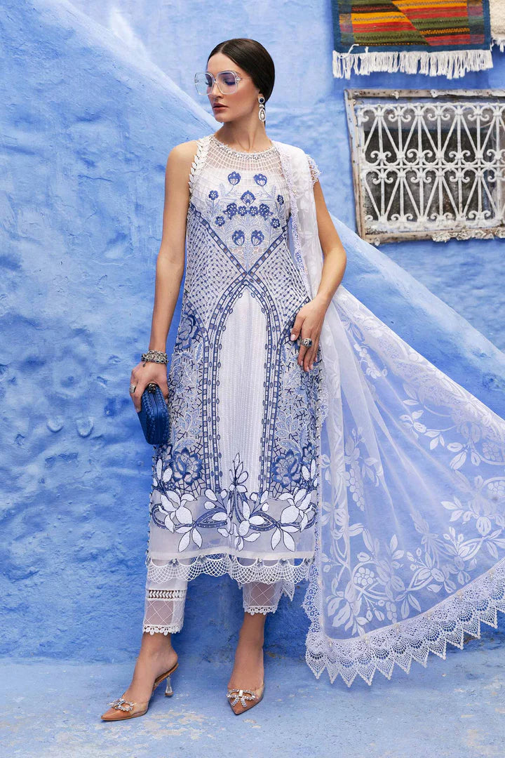D-2510-A Embroidered Paper Cotton Suit By- Maria B