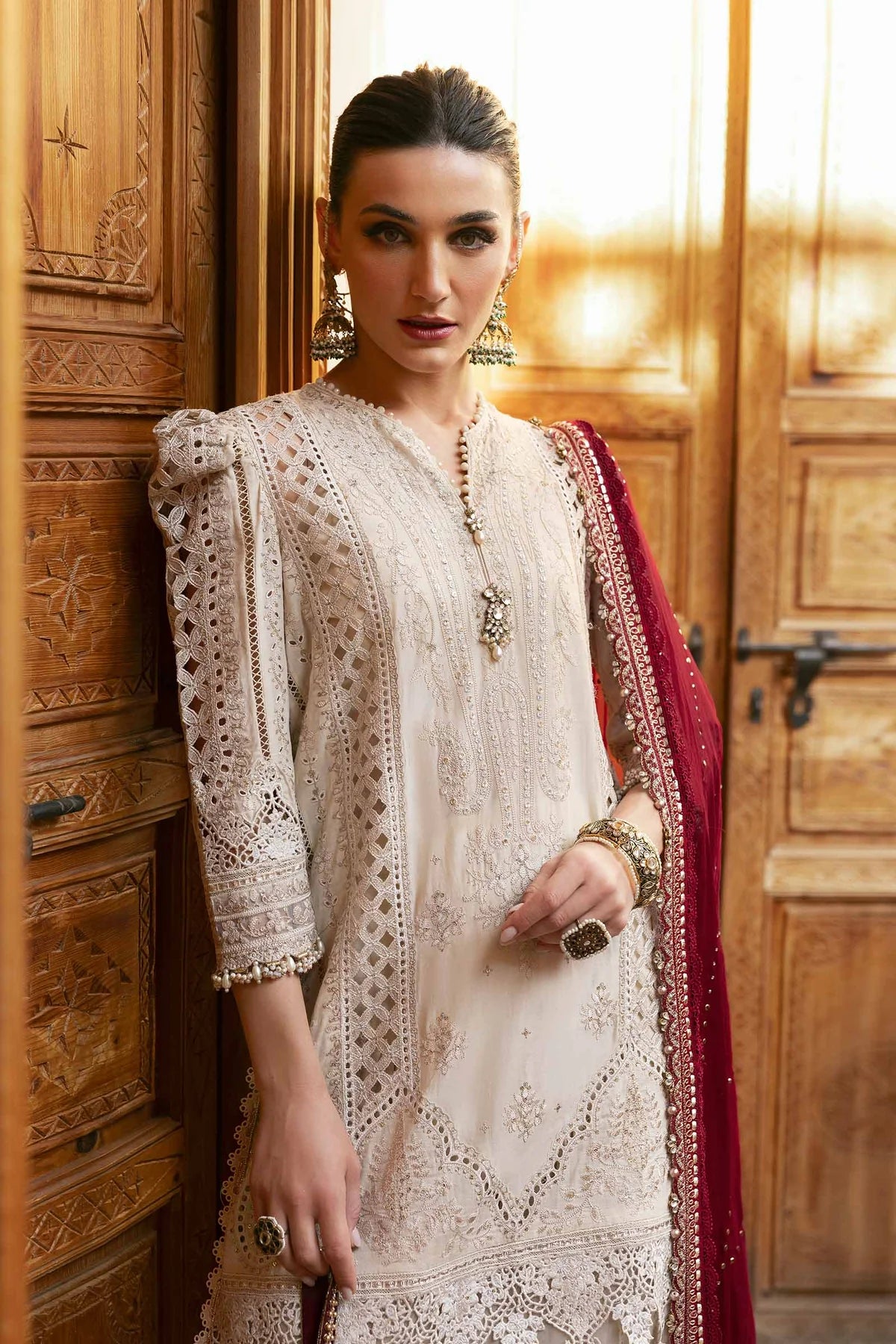 D-2511-B Embroidered Lawn Suit By- Maria B