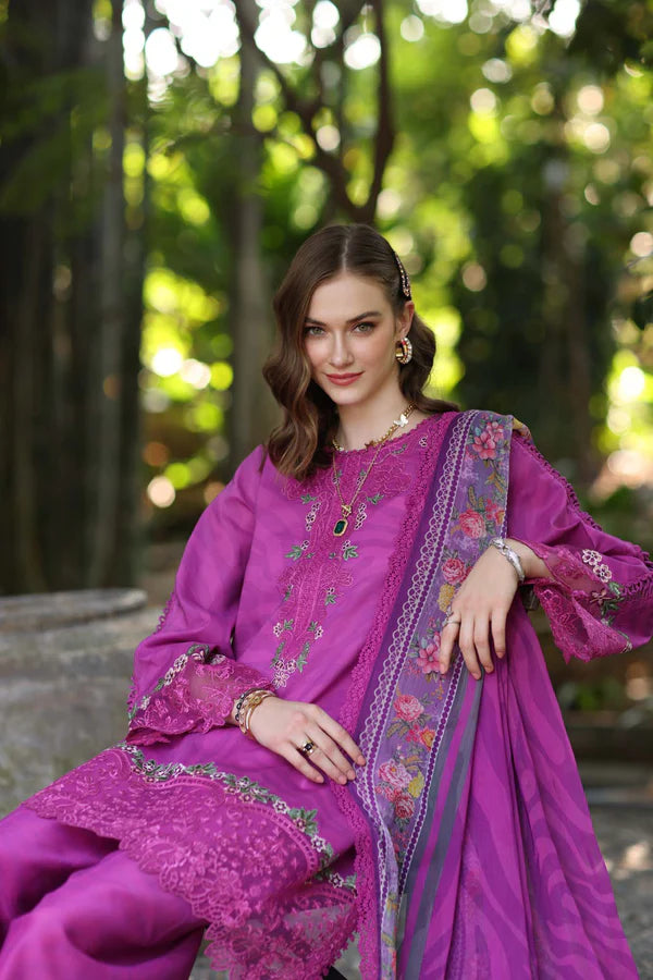 D1-A- Purple Noor Eid Luxe Printedkari Outfit By- Saadia Asad