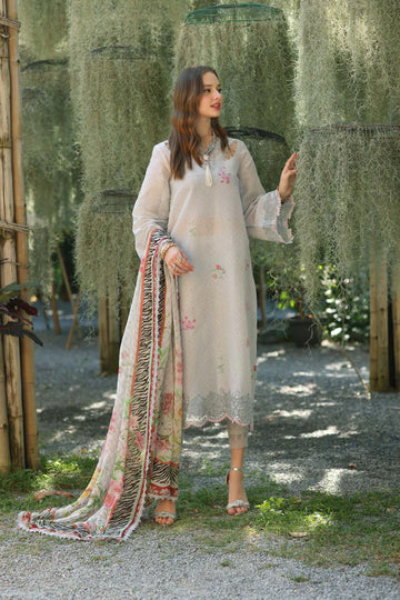 D10-A- Grey Noor Eid Luxe Printedkari Outfit By- Saadia Asad