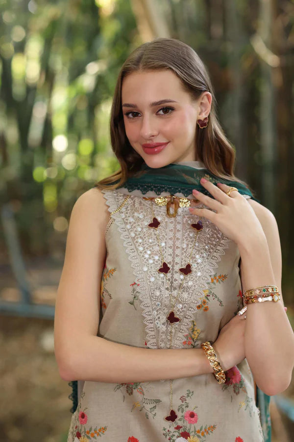 D4-A- Coral Dust Noor Eid Luxe Printedkari Outfit By- Saadia Asad