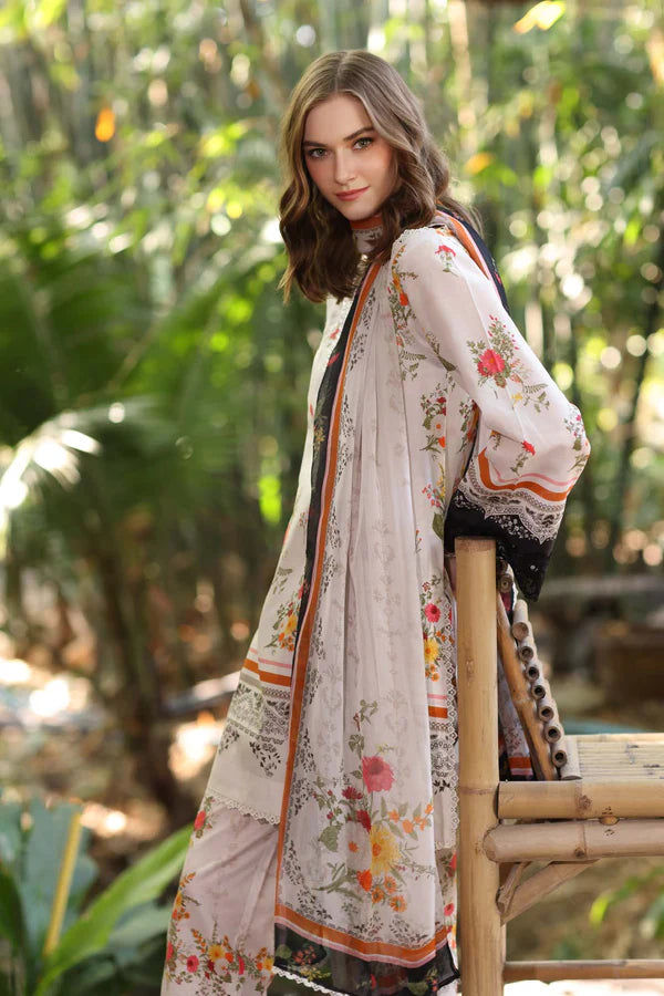 D4-B- Floral Noor Eid Luxe Printedkari Outfit By- Saadia Asad