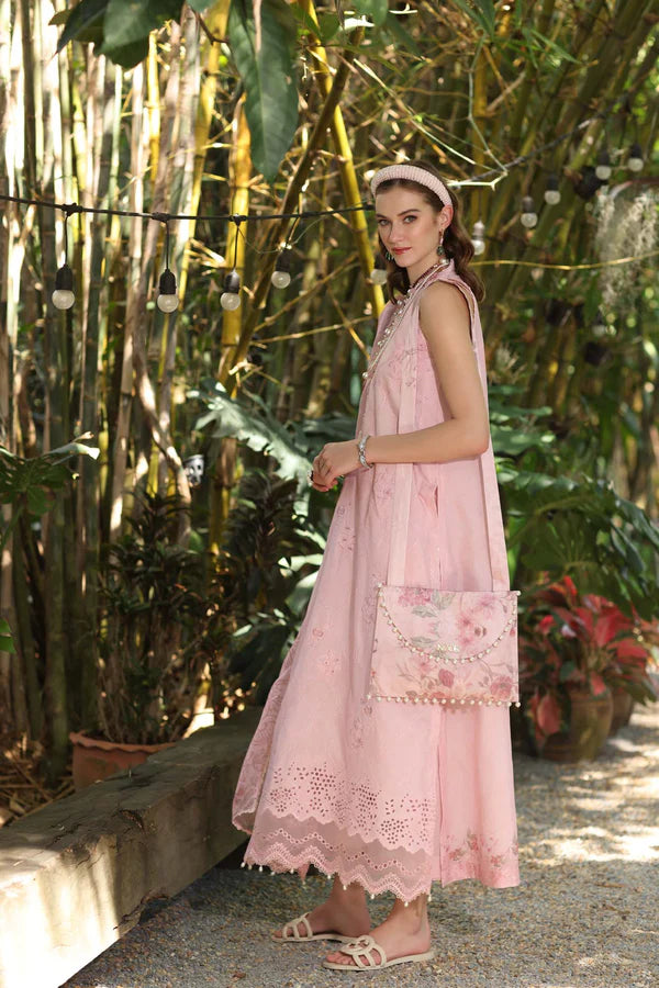 D5-A- Pink Noor Eid Luxe Printedkari Outfit By- Saadia Asad