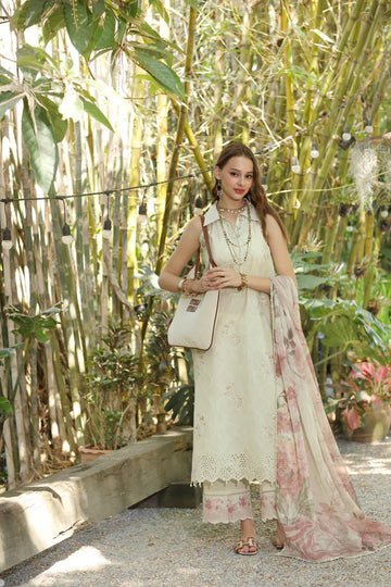 D5-B- Beige Noor Eid Luxe Printedkari Outfit By- Saadia Asad