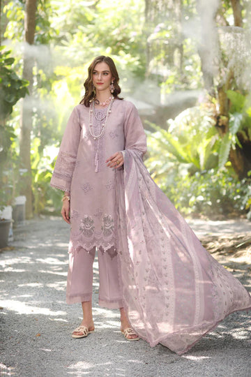 D6-B- Lilac Noor Eid Luxe Printedkari Outfit By- Saadia Asad