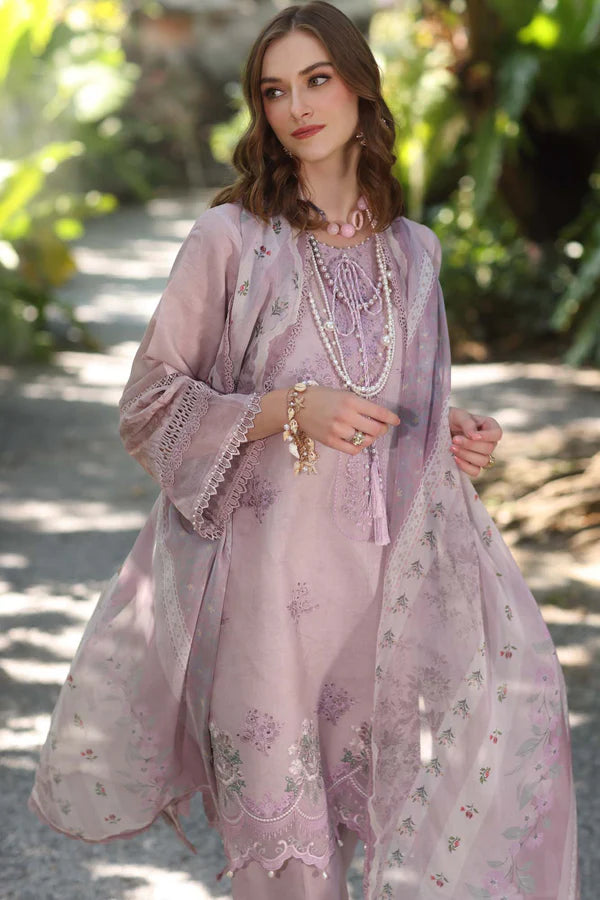 D6-B- Lilac Noor Eid Luxe Printedkari Outfit By- Saadia Asad
