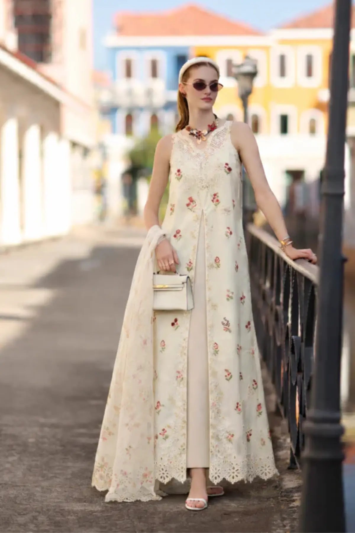 Saadia Asad D8-A Vanilla Mist stitched lawn suit Noor Eid Luxe Printskhaas Pakistanimoda