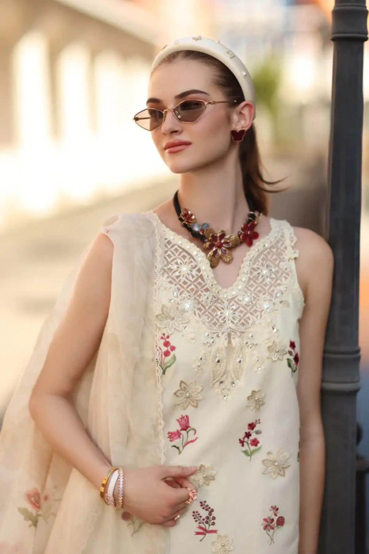 Saadia Asad D8-A Vanilla Mist stitched lawn suit Noor Eid Luxe Printskhaas Pakistanimoda